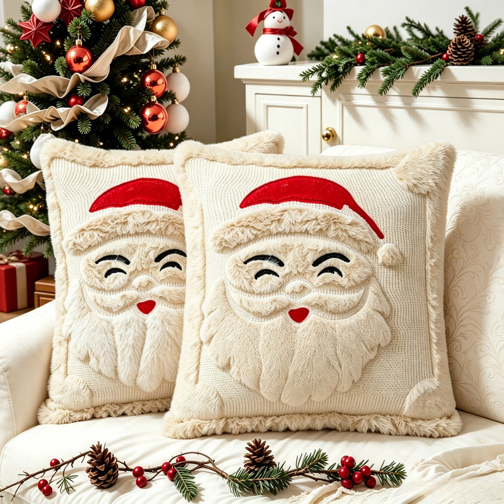 Christmas Faux Fur Cushion Covers (Set of 2) - The Home Aisle