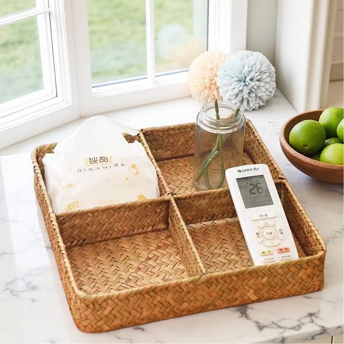 Seagrass Divided Tray - The Home Aisle