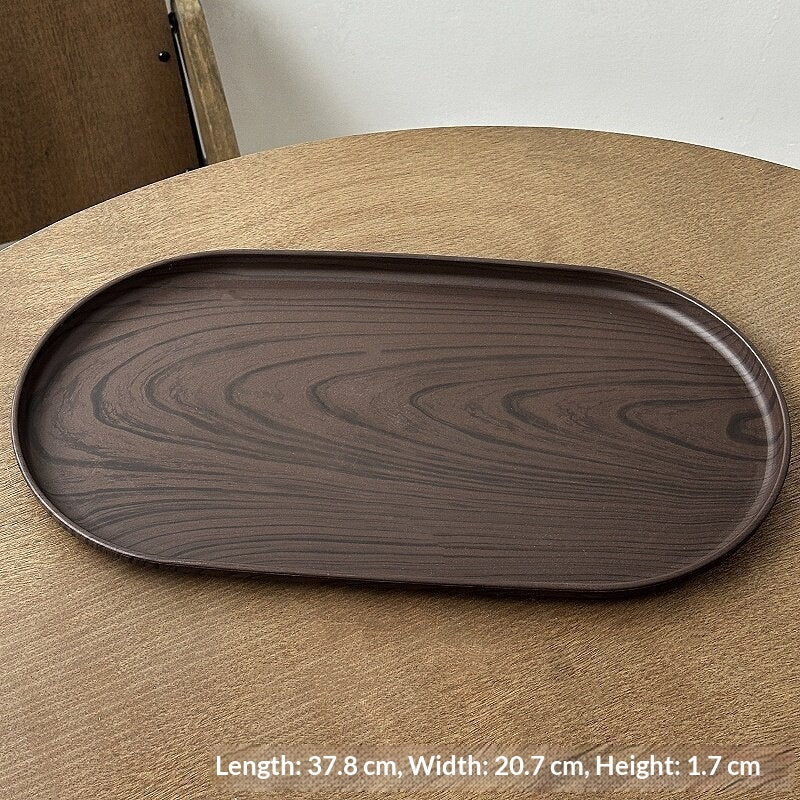 Dark Wood Serving Tray - The Home Aisle