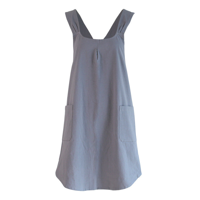 Linen Cross-Back Apron - The Home Aisle