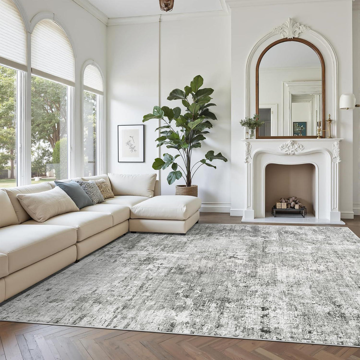 Faded Persian Large Rug - The Home Aisle