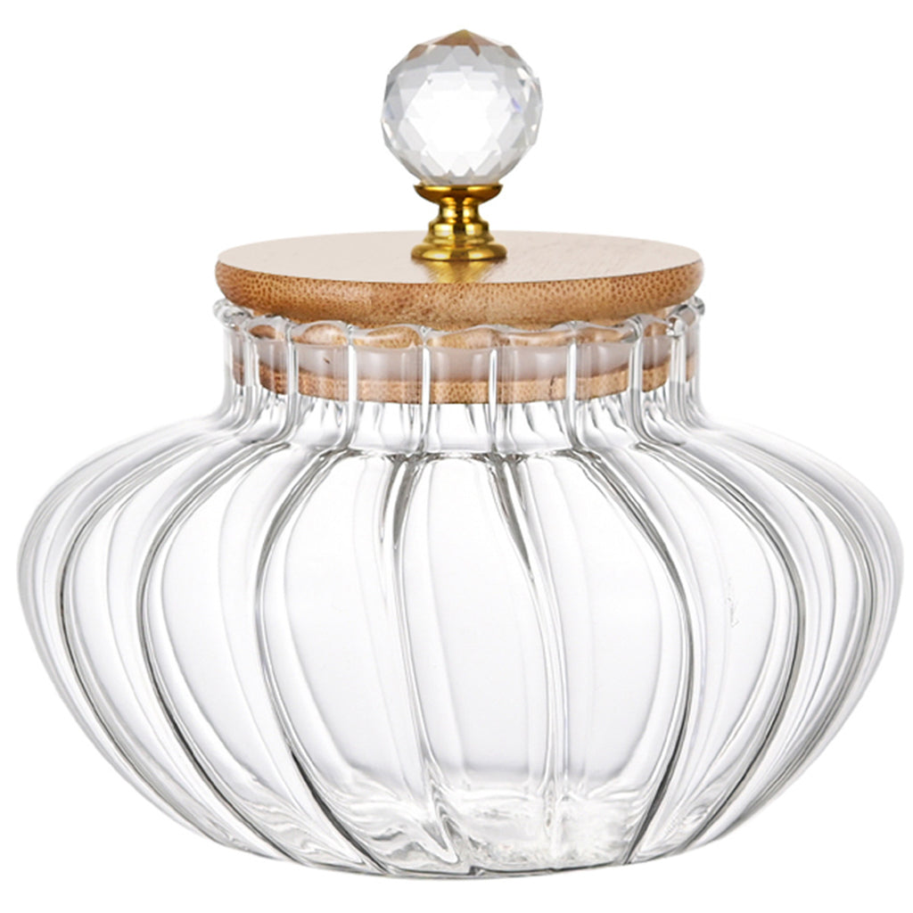 Ribbed Glass Storage Jar - The Home Aisle