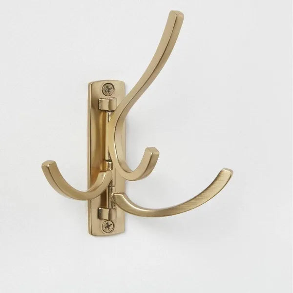 Brass Swivel Wall Hook - The Home Aisle