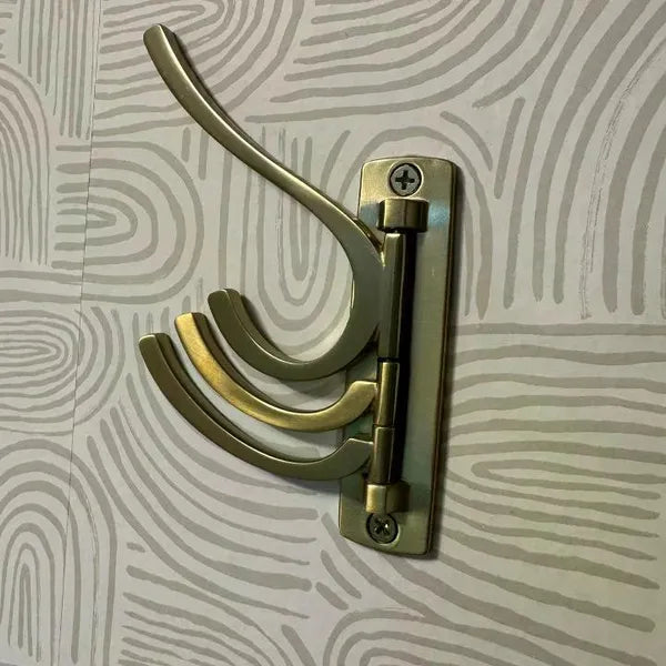 Brass Swivel Wall Hook - The Home Aisle