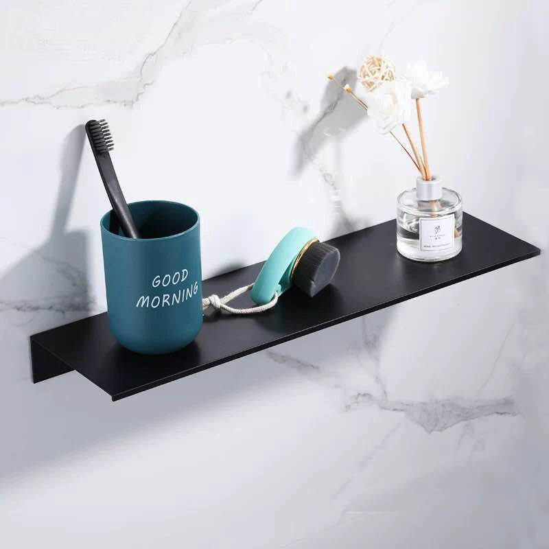 No-Drill Bathroom Shelf - The Home Aisle
