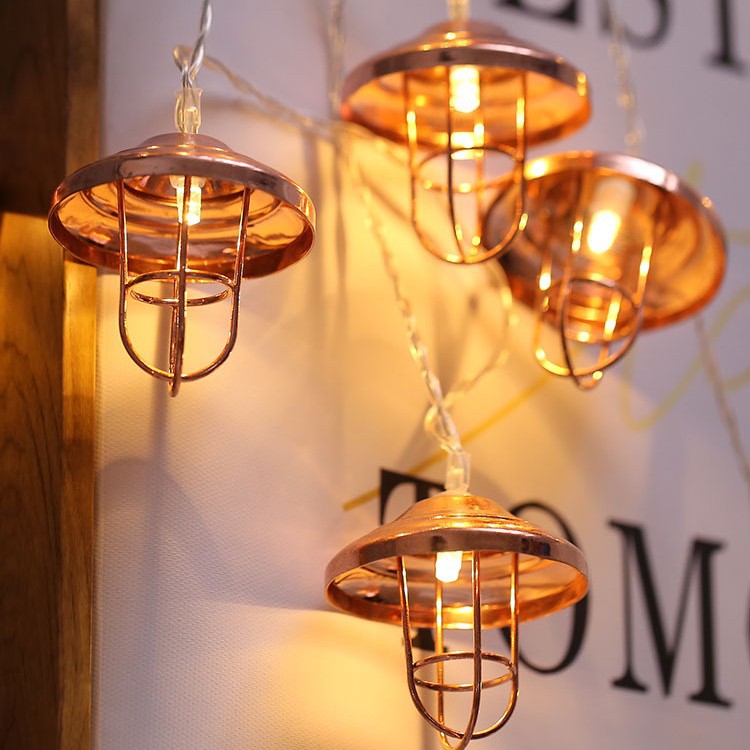 Retro Lampshade String Lights - The Home Aisle