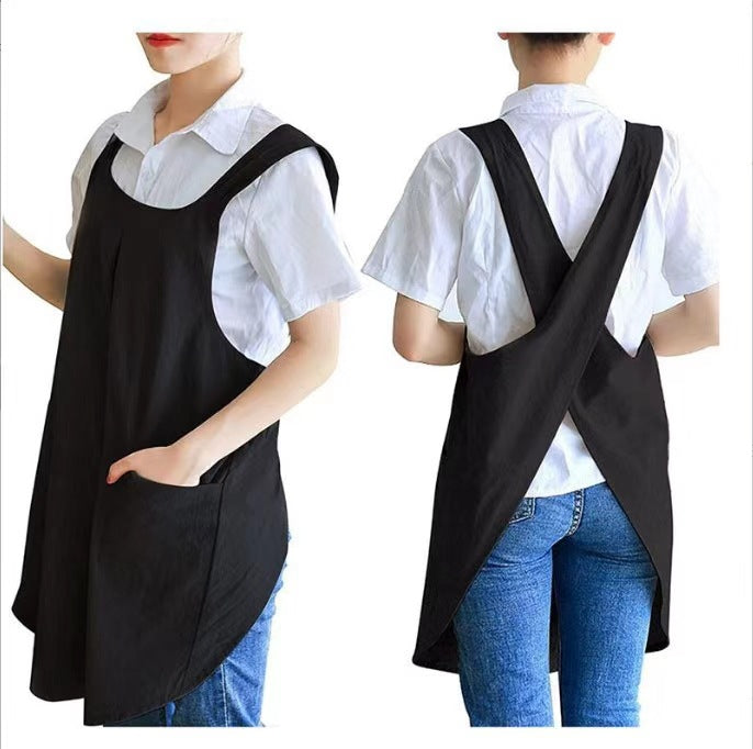 Linen Cross-Back Apron - The Home Aisle