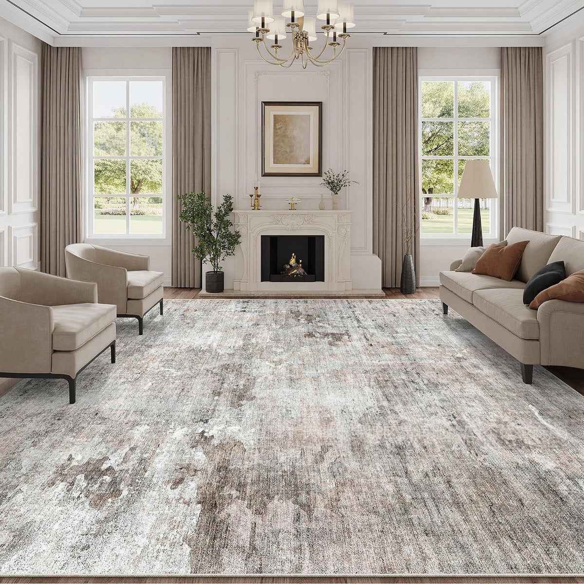 Faded Persian Large Rug - The Home Aisle