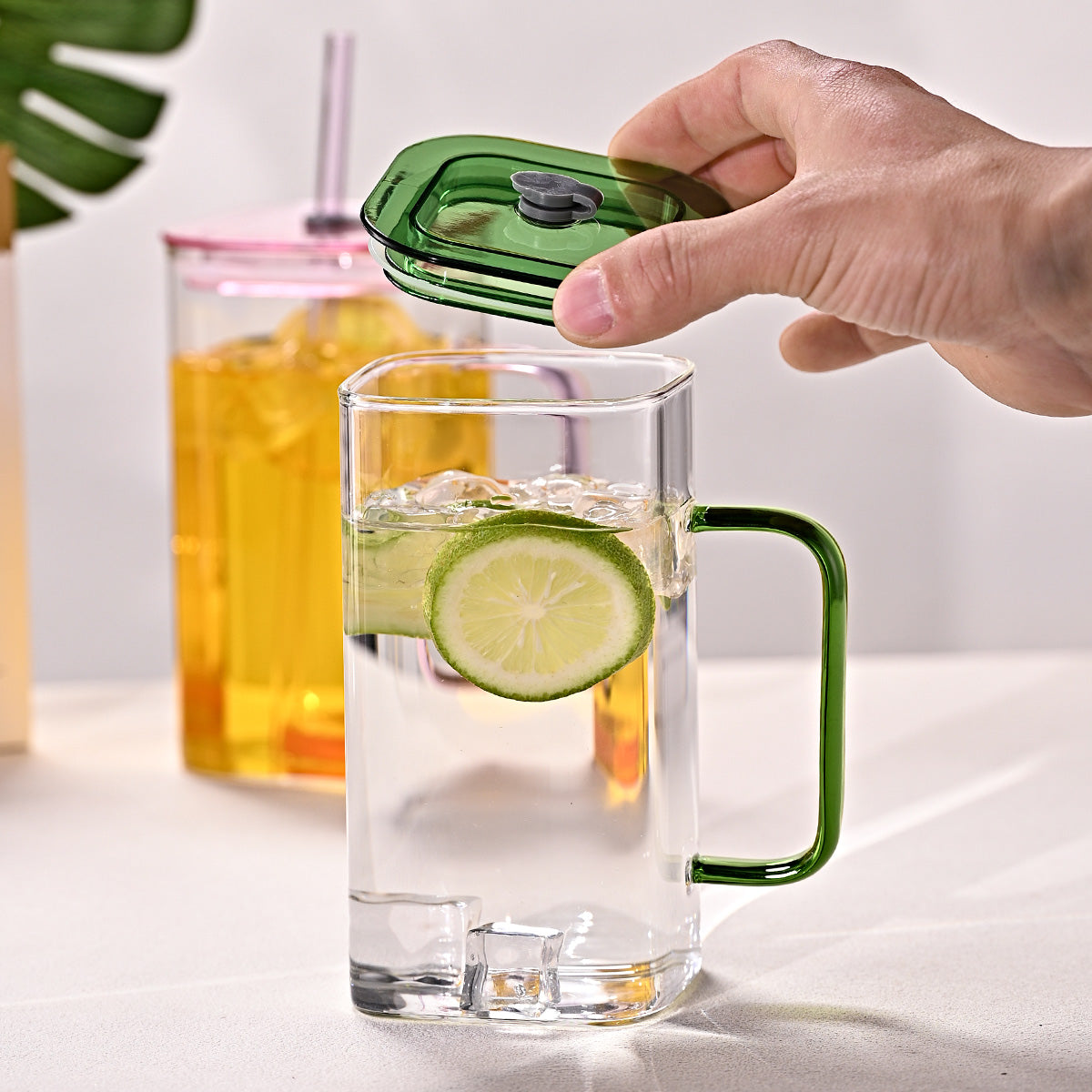 Square Glass Straw Cup - The Home Aisle