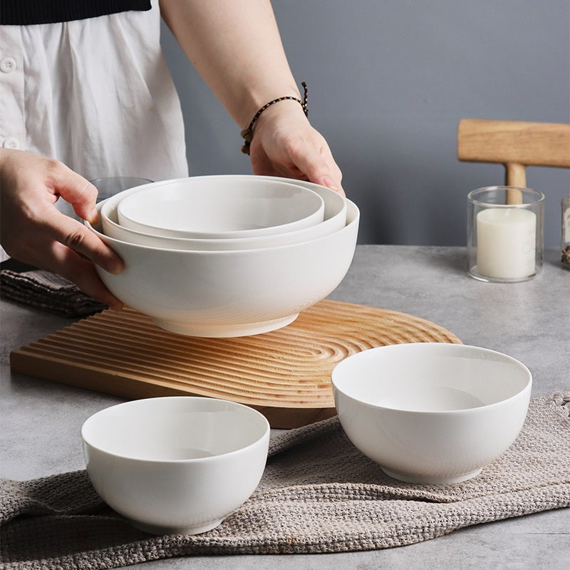 Pure White Rice Bowls - The Home Aisle