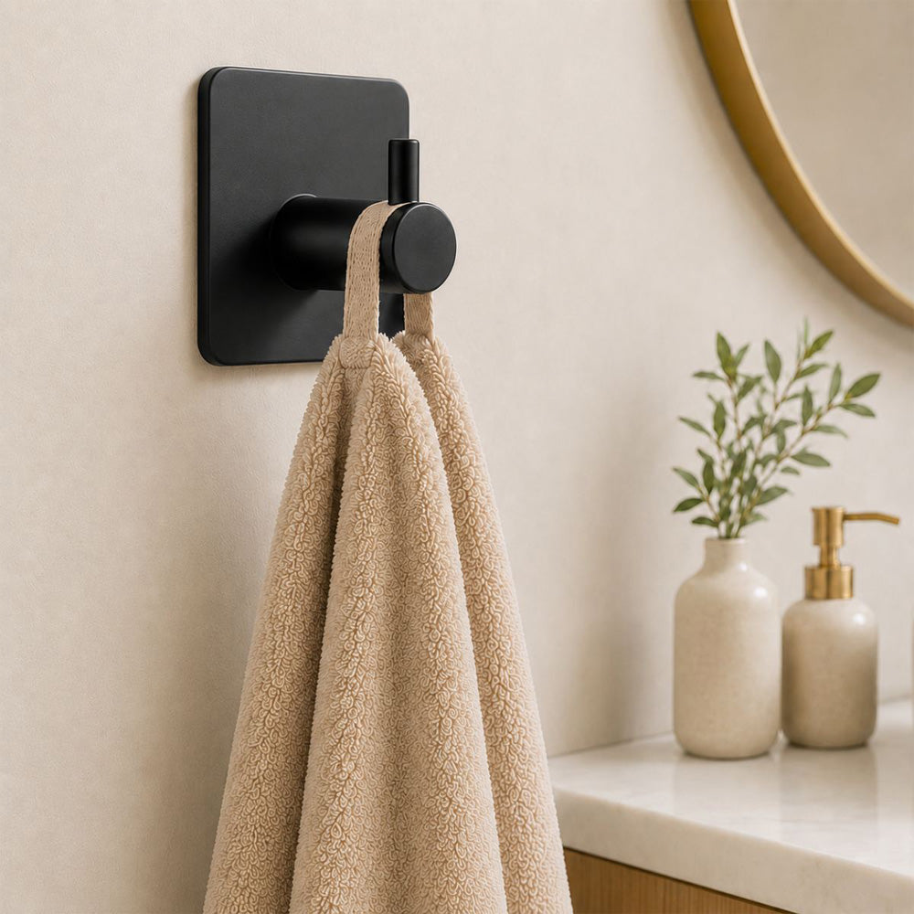 No-Drill Towel Hook, Pair - The Home Aisle