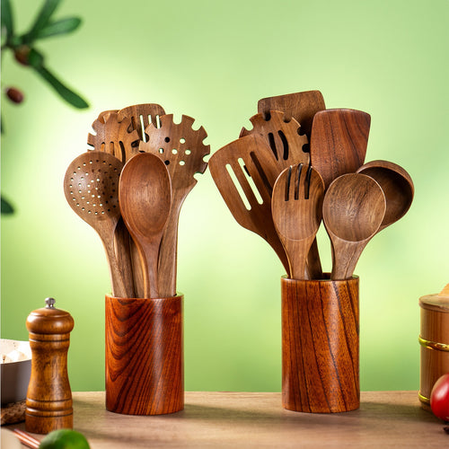 Acacia Wood Cooking Set - The Home Aisle