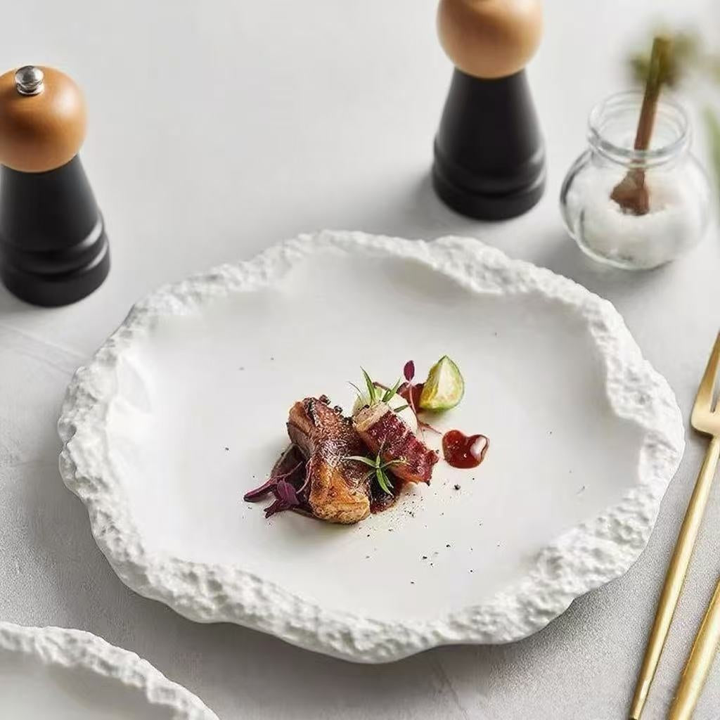 Rock Rim Ceramic Plate - The Home Aisle