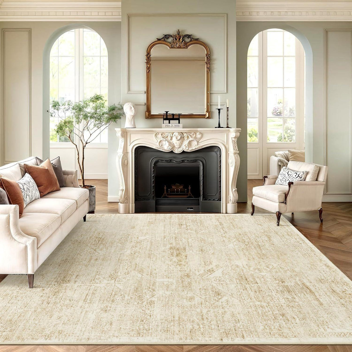 Faded Persian Large Rug - The Home Aisle