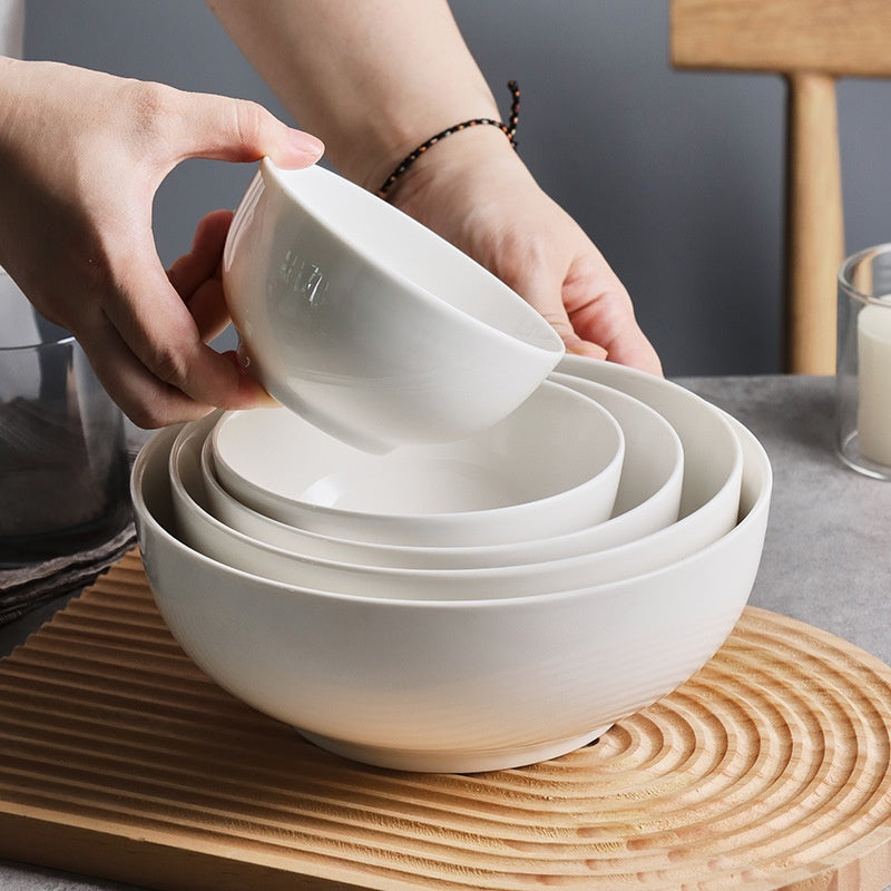 Pure White Rice Bowls - The Home Aisle