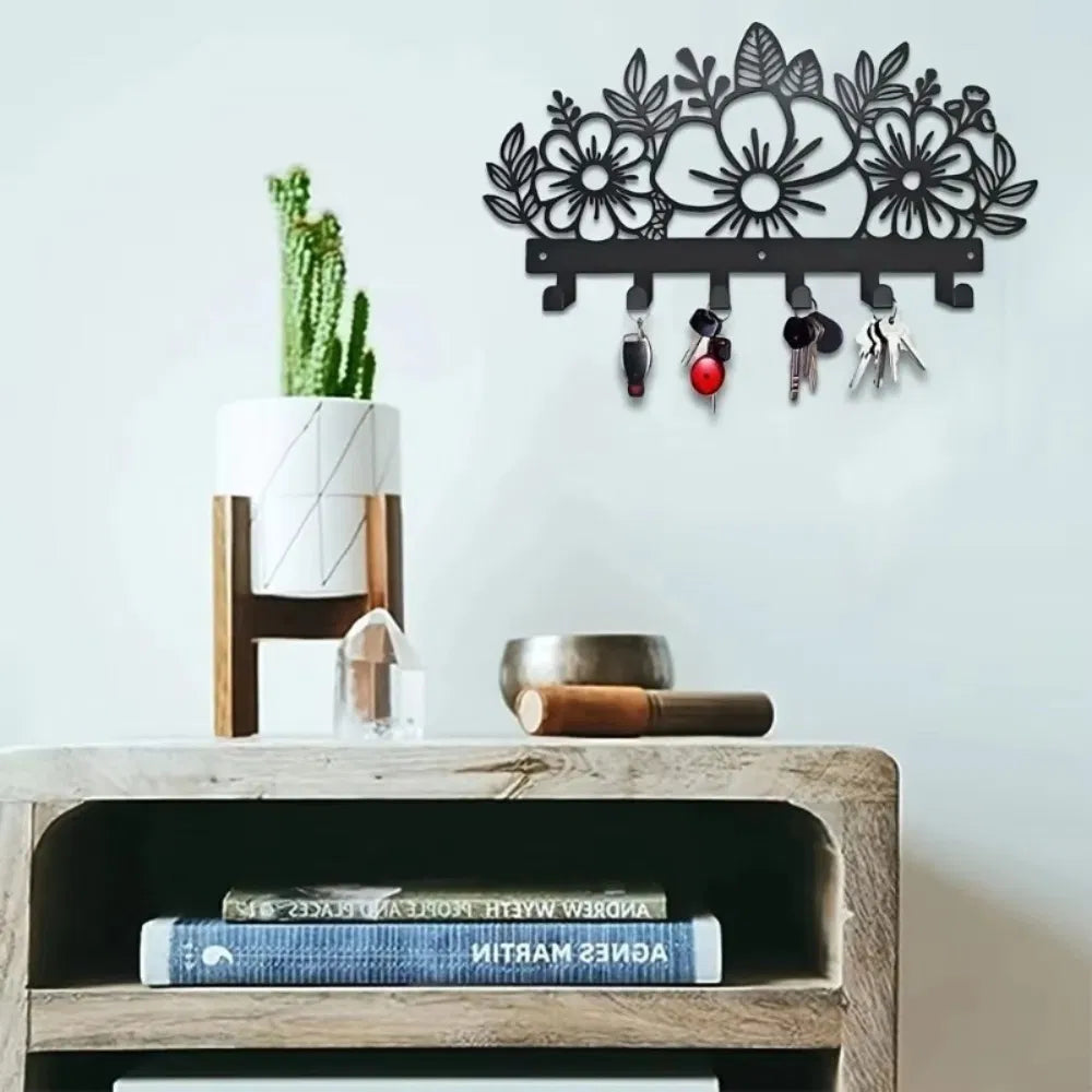 Floral Metal Wall Hooks - The Home Aisle