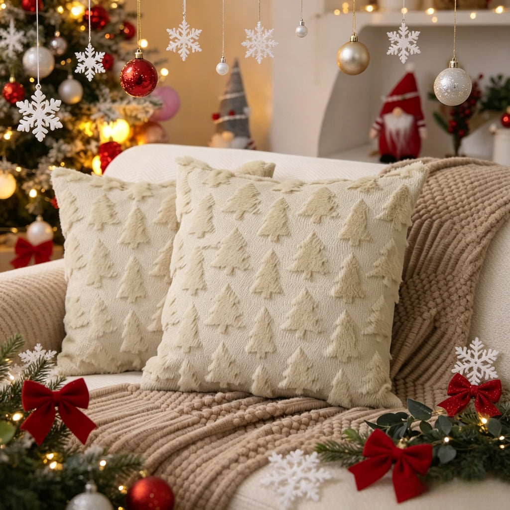 Christmas Faux Fur Cushion Covers (Set of 2) - The Home Aisle