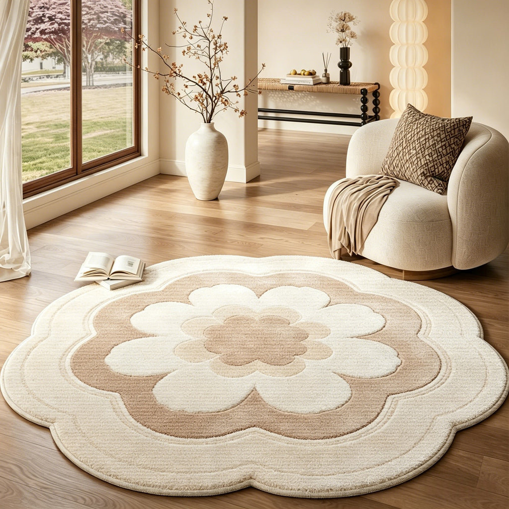 Scalloped Round Rug - The Home Aisle