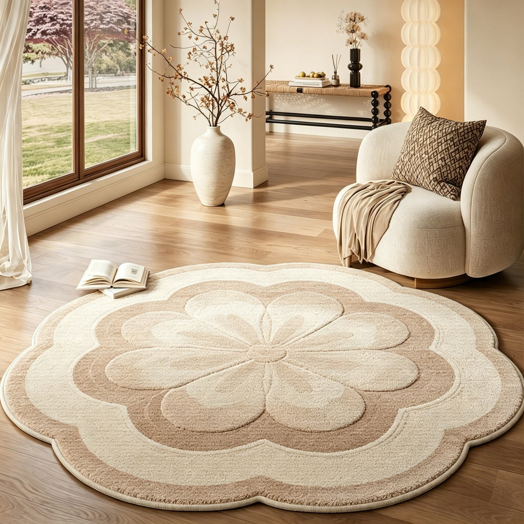 Scalloped Round Rug - The Home Aisle