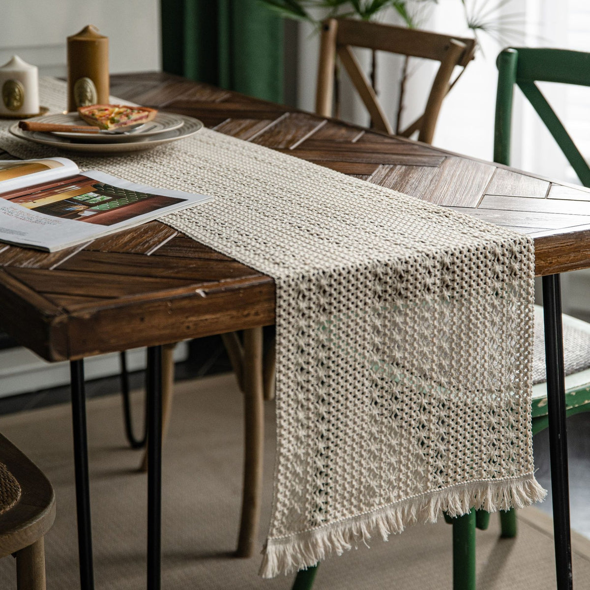 Woven Linen Table Runner - The Home Aisle