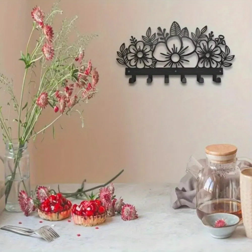 Floral Metal Wall Hooks - The Home Aisle