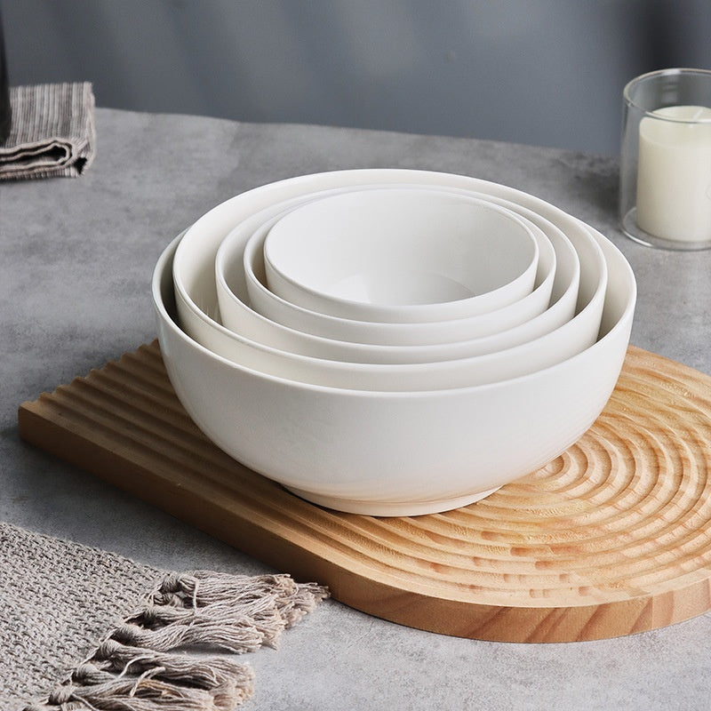 Pure White Rice Bowls - The Home Aisle