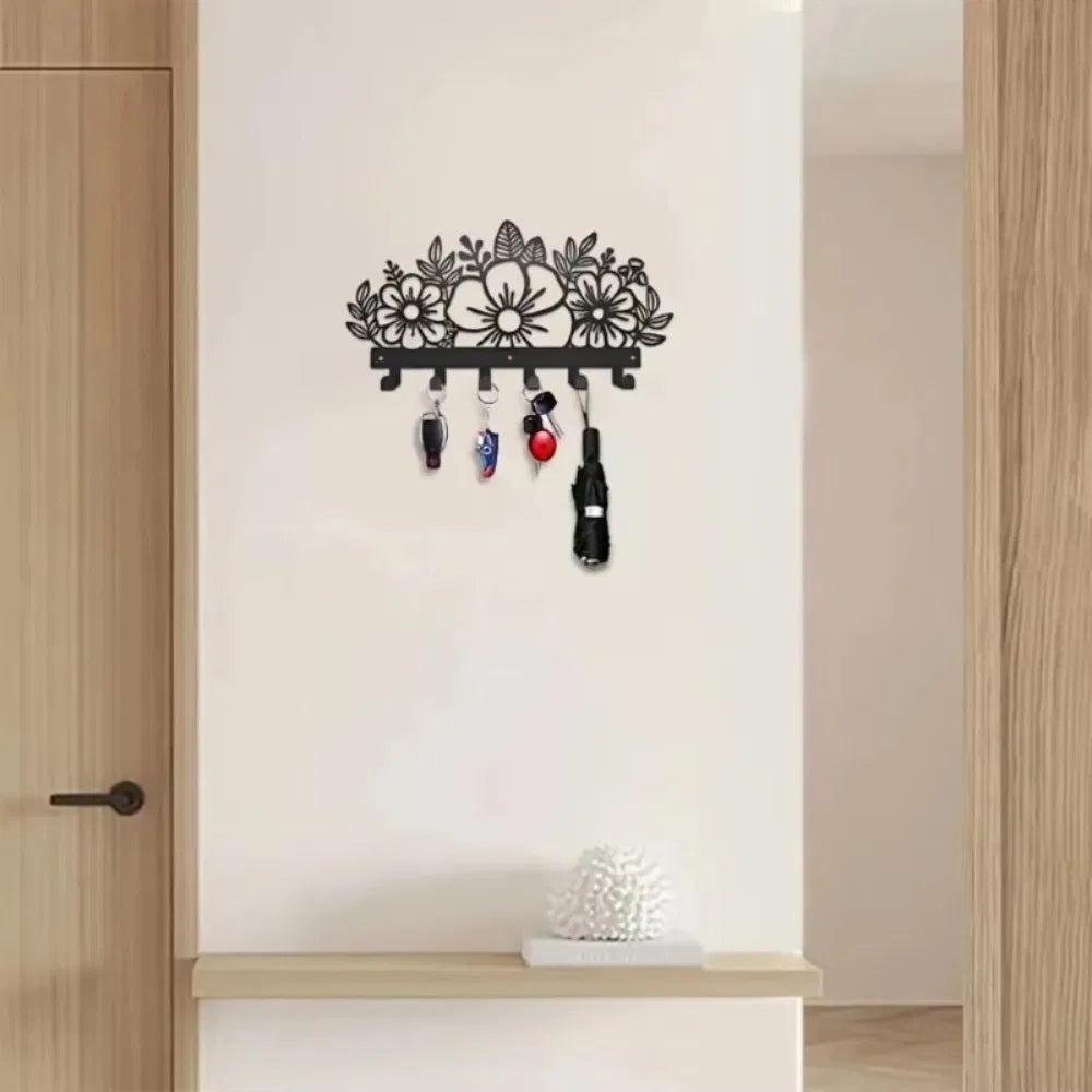 Floral Metal Wall Hooks - The Home Aisle