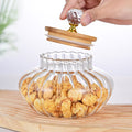 Ribbed Glass Storage Jar - The Home Aisle