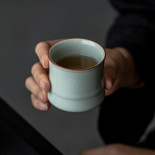 Celadon Crackle Teacup - The Home Aisle