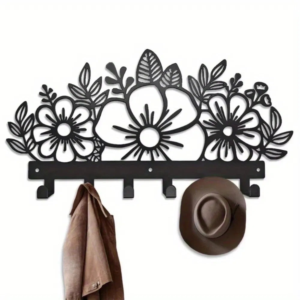 Floral Metal Wall Hooks - The Home Aisle