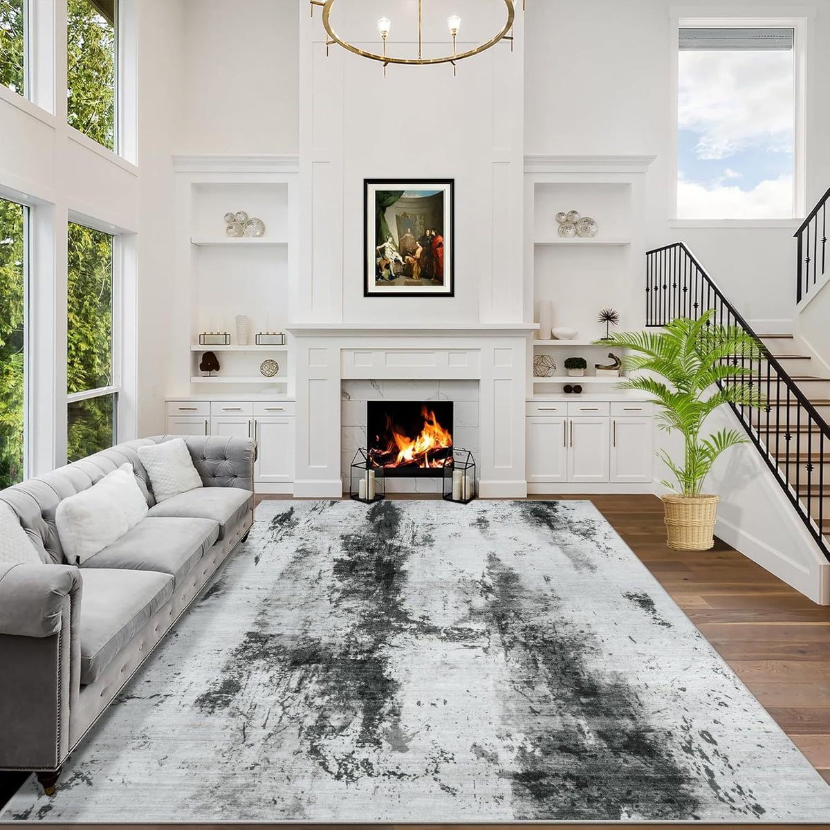 Abstract Bedside Rug - The Home Aisle