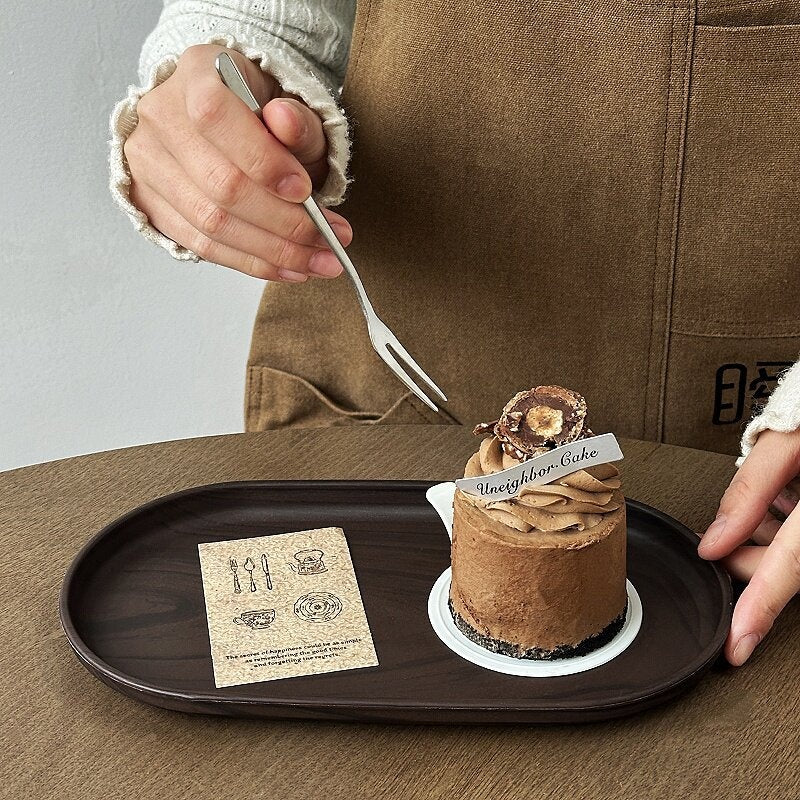 Dark Wood Serving Tray - The Home Aisle