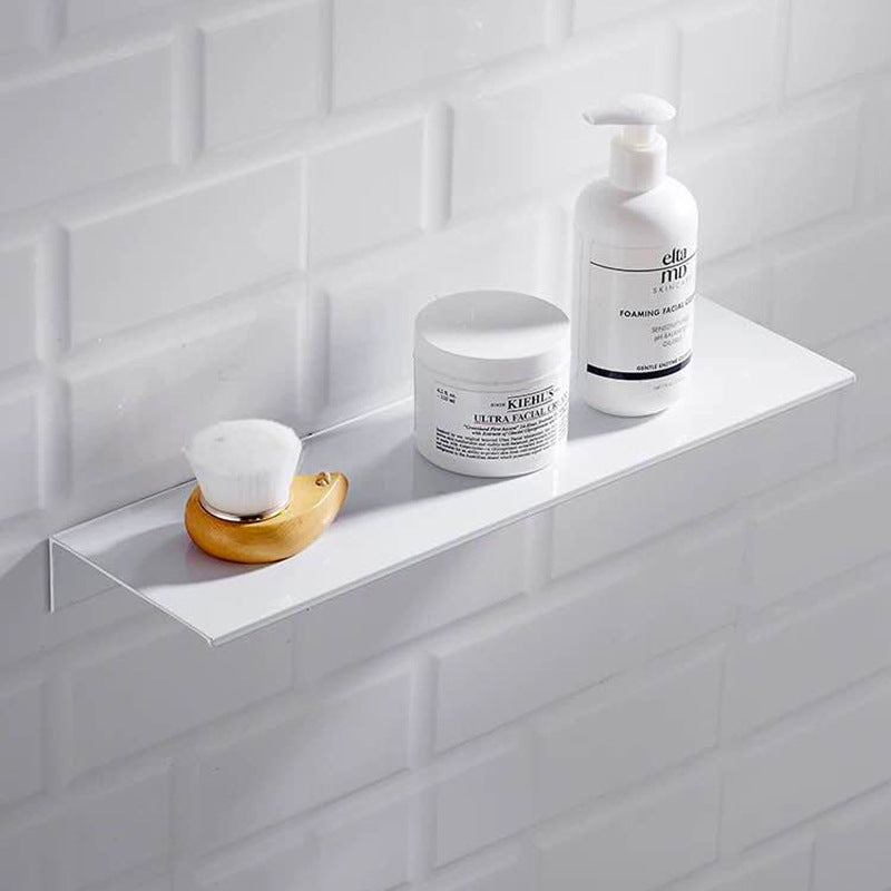 No-Drill Bathroom Shelf - The Home Aisle