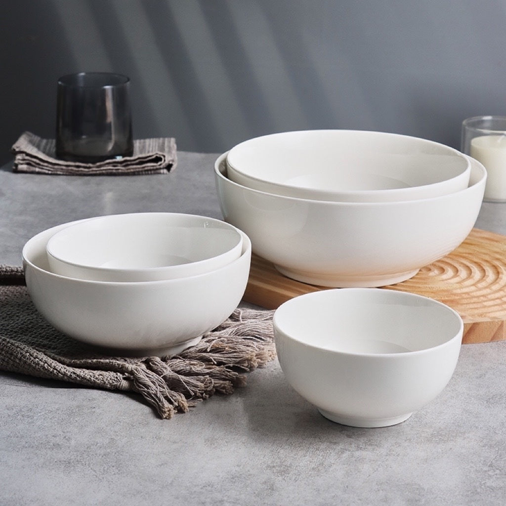 Pure White Rice Bowls - The Home Aisle