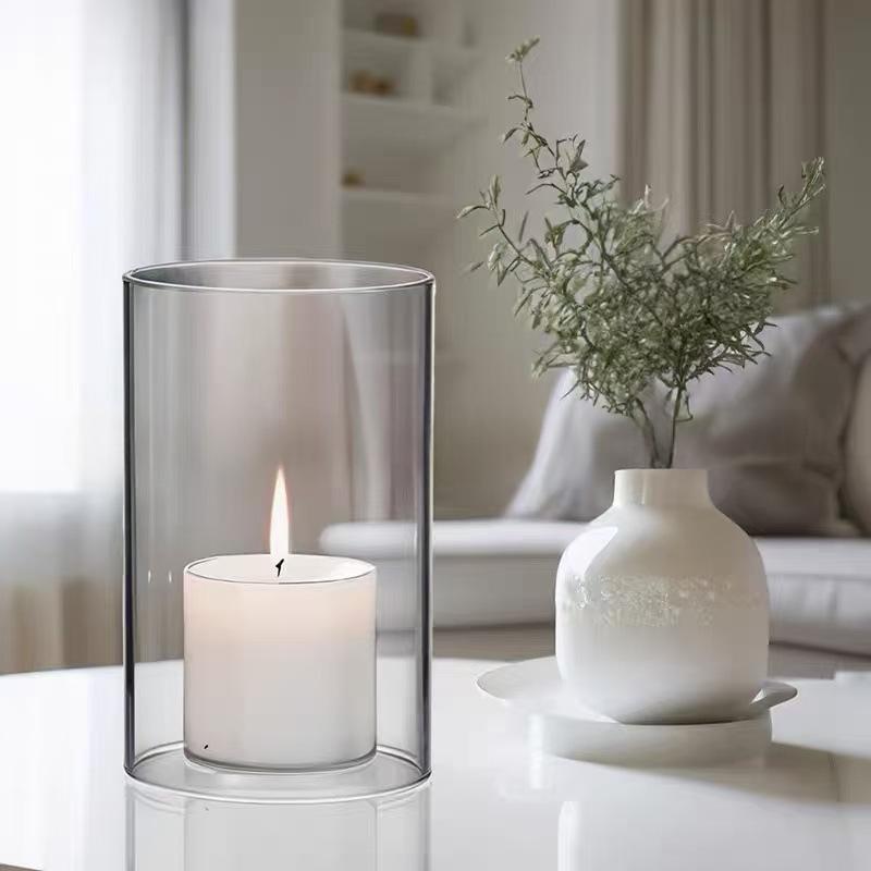Glass Hurricane Candle Holder - The Home Aisle