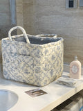 Quilted Floral Laundry Basket - The Home Aisle