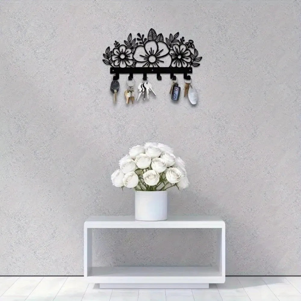 Floral Metal Wall Hooks - The Home Aisle